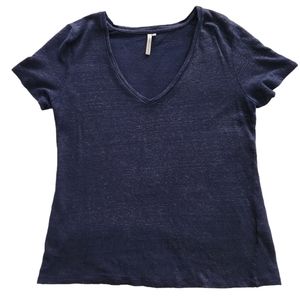 BANANA REPUBLIC Metallic Navy SS Tee